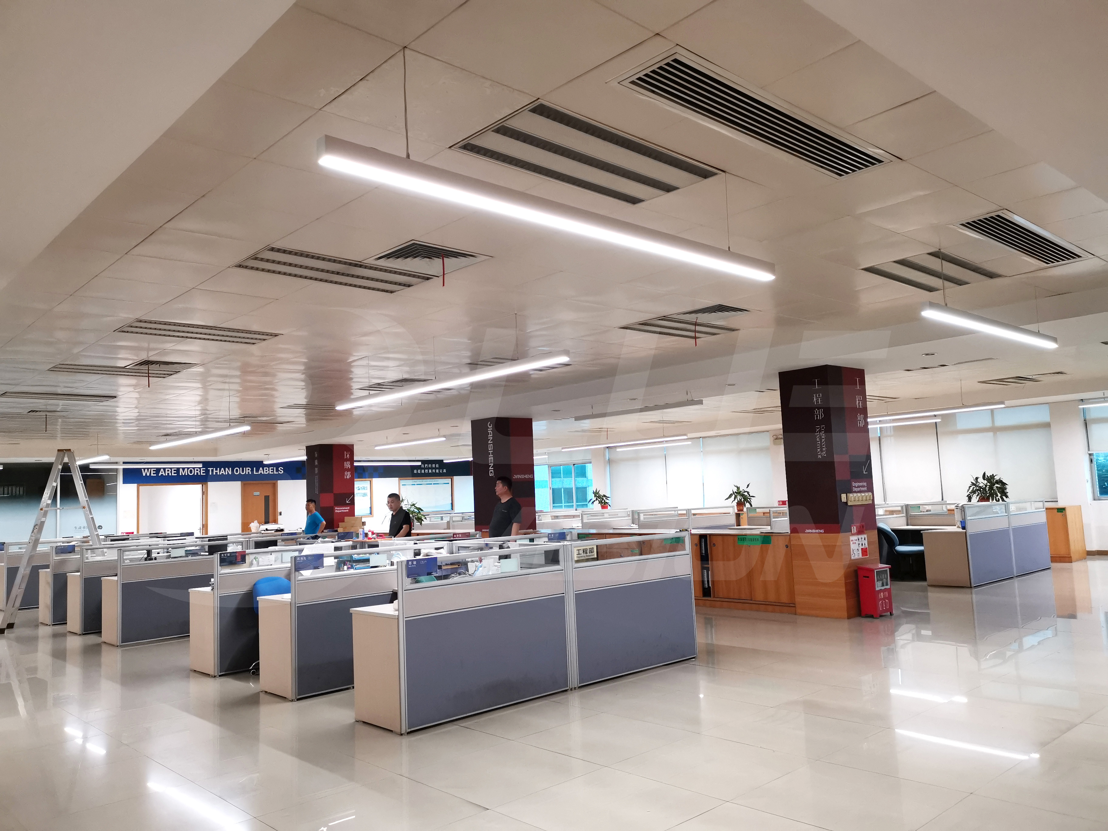 东莞某知名印刷集团办公区域照明升级项目